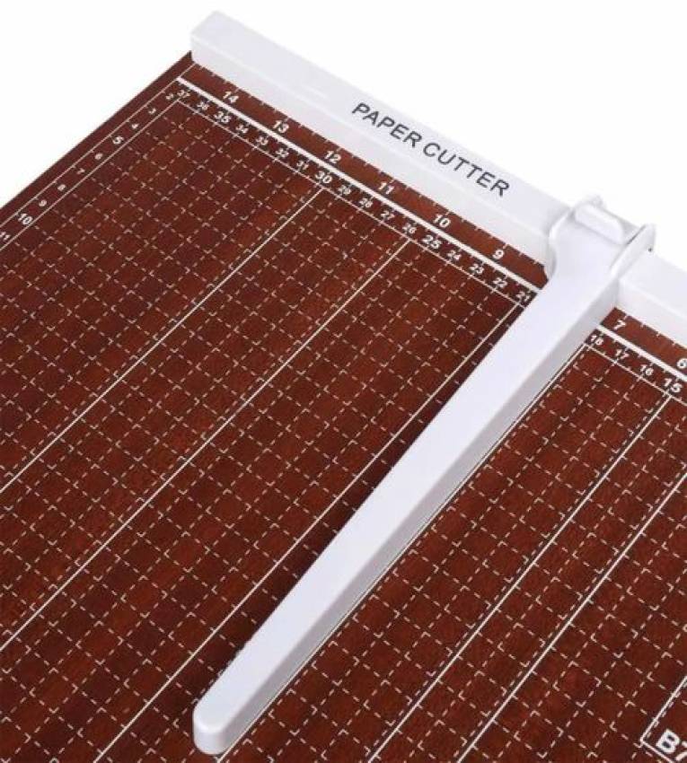 massicot A4, avec pince automatique, guide réglable, base en bois