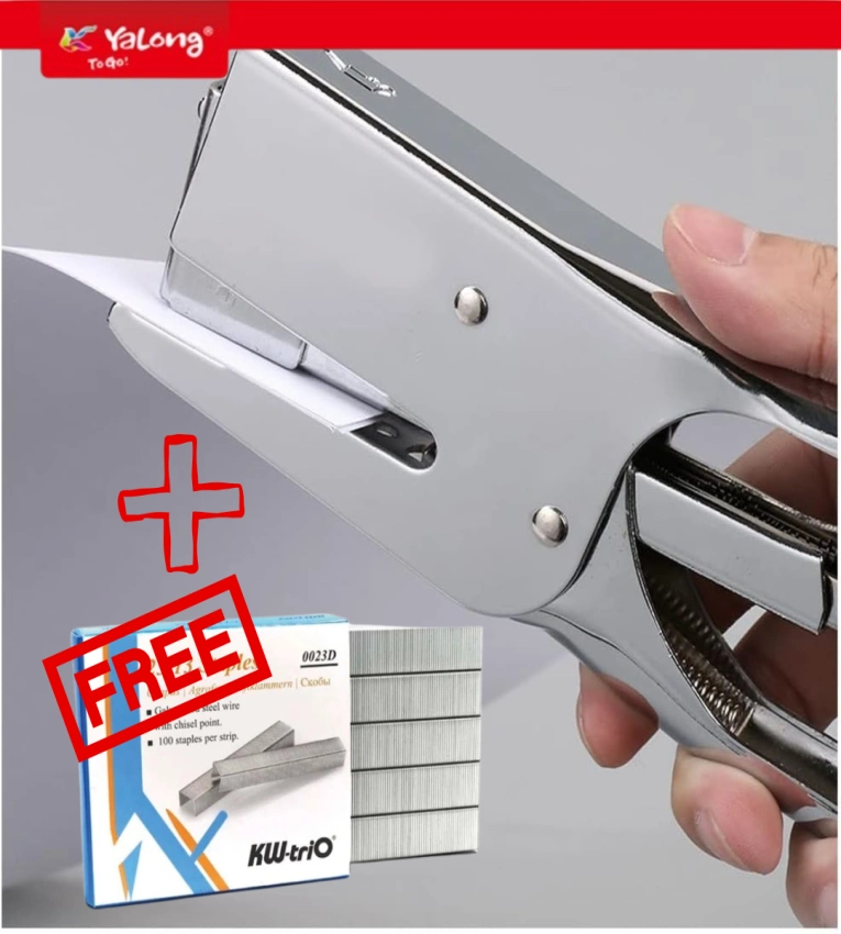 Agrafeuse métallique robuste Yalong Fixe jusqu'à 25 feuilles avec précision. Idéale pour bureau, école et usage quotidien.