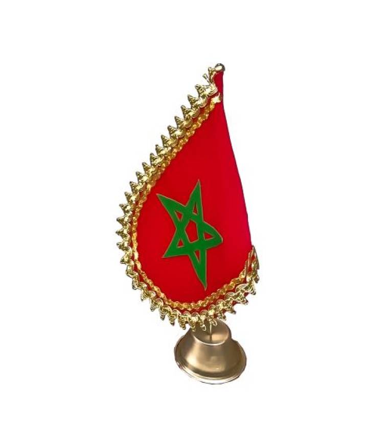 Flag of Morocco - Drapeau maroc Bureau en Cuivre
