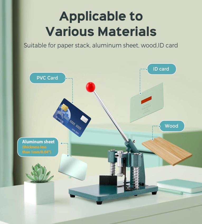 Machine à découper les coins du papier avec lames interchangeables, idéale pour bureaux, imprimeries et agences de publicité.