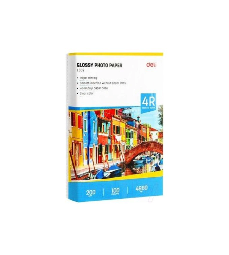 papier photo glossy Deli L302,impressions éclatantes, nettes et durables,Impression fluide sans bourrage