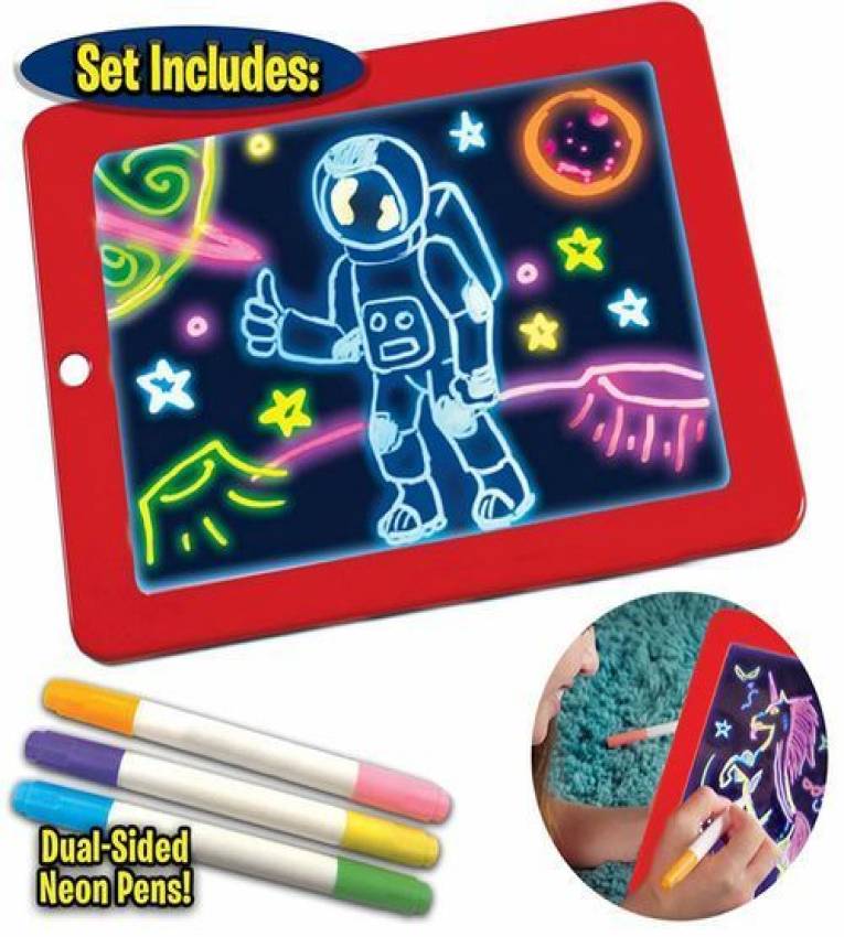 Tableau LCD 10 Tablettes de Dessin + 6 Stylos Tactiles - Jouet Éducatif