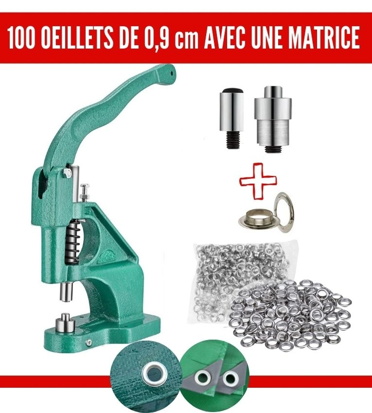 Matrices pour œillets, Outil de fixation professionnel, Machine à œillets robuste, Outil de reliure personnalisée
