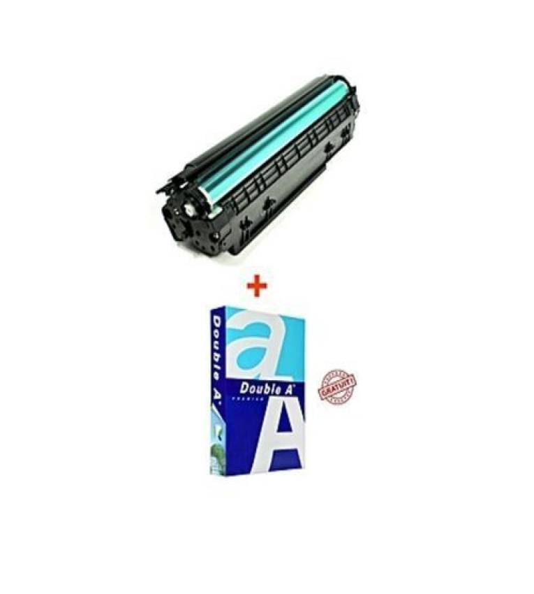 Toner  Longhorn Noir Compatible et Ramette papier blanche