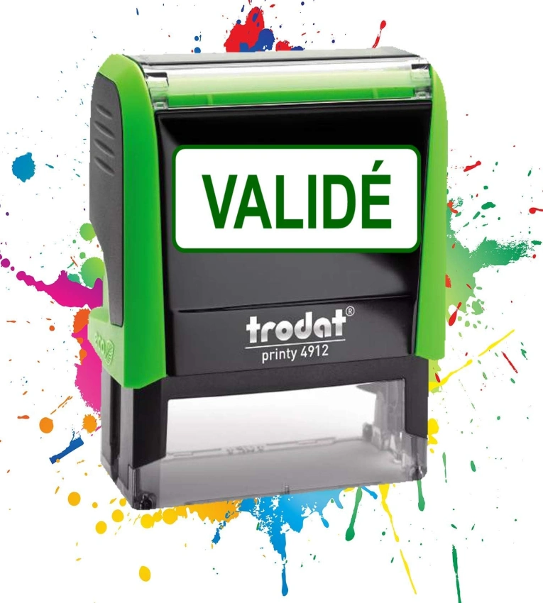 Tampon encreur Formule Commerciale VALIDE ,Qualité Trodat, encre à séchage rapide, idéal pour factures et documents officiels