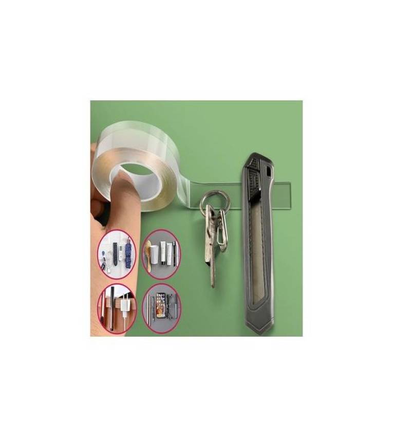 Ruban Adhésif 1.9cmx5m, transparent  Polyvalent – Auto-adhésif, Lavable, Sans Trace