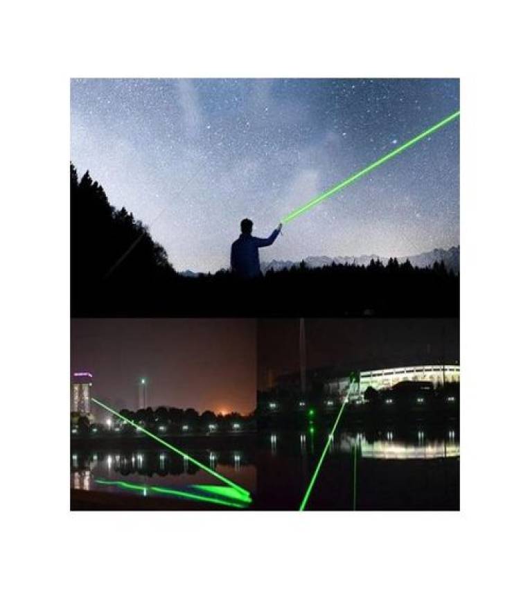 Laser vert haute puissance 10000m, Faisceau ultra-lumineux, batterie rechargeable, Parfait pour astronomie et plein air.