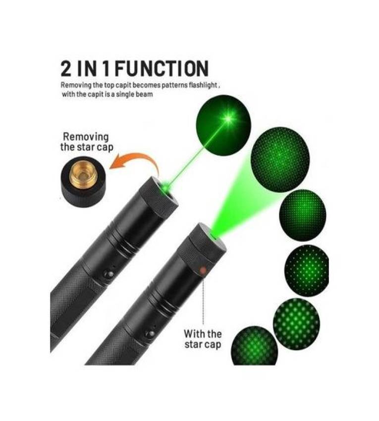 Laser vert haute puissance 10000m, Faisceau ultra-lumineux, batterie rechargeable, Parfait pour astronomie et plein air.