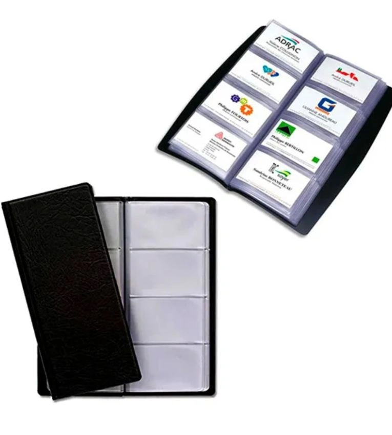 Album porte-cartes de visite, 96 unités professionnelles,pages transparentes pour cartes de visite,cartes de crédit et cartes d'identité, multi-usages
