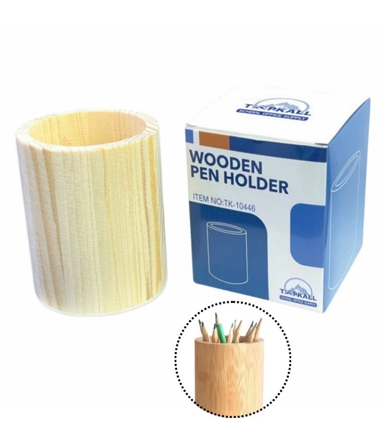 porte-stylo en bois nature. Design élégant, écologique et parfait pour votre bureau