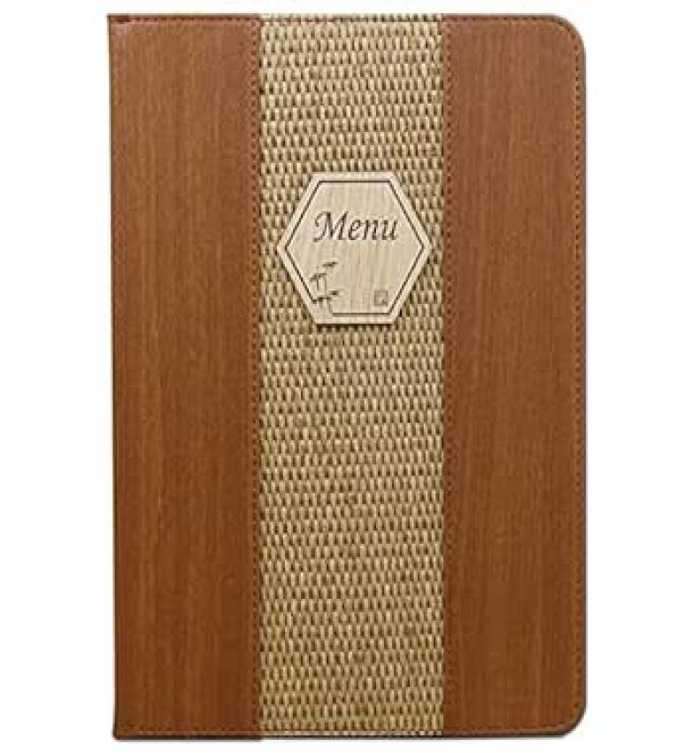 Porte-Menu A4 Effet Bois – Design Wood Grain Marron Élégance Naturelle