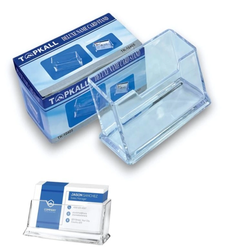 Porte de Carte de Visite en plexiglass Transparent 5cmx5cmx10cm
