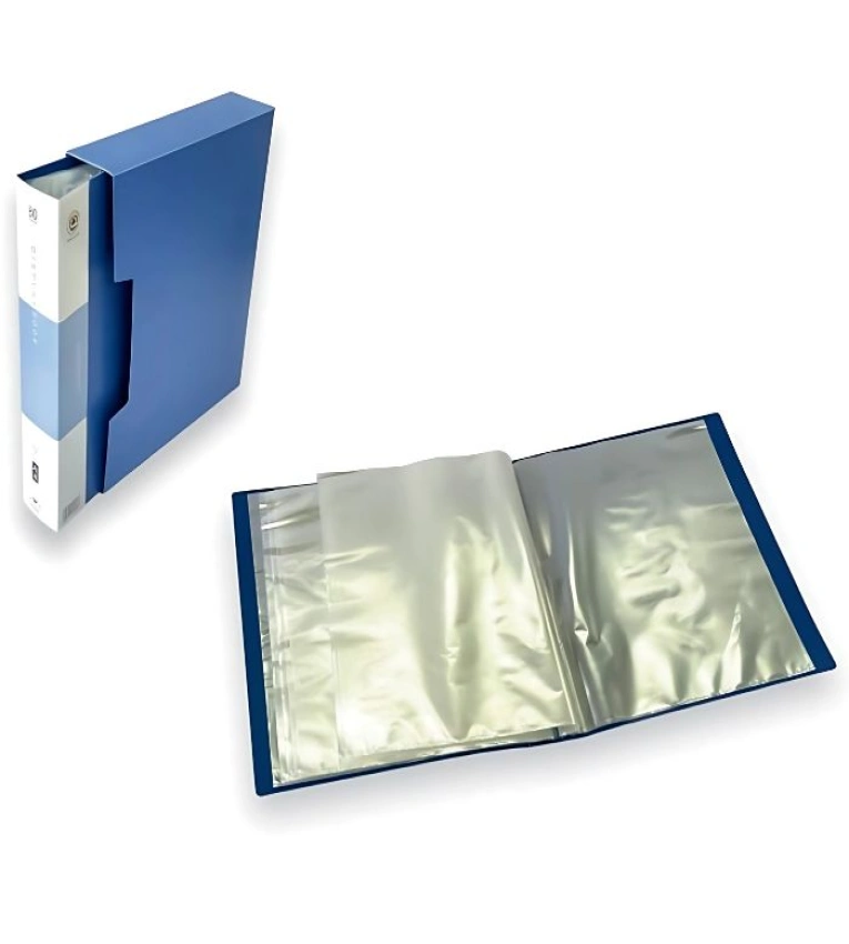 Porte-documents 80 pochettes A4 avec couverture rigide. Idéal pour le bureau, l’école et l’organisation professionnelle.