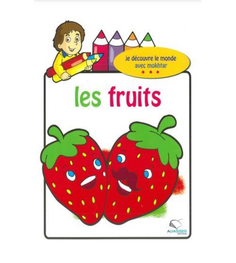 CAHIER  de dessin et coloriages des fruits  pour les enfants