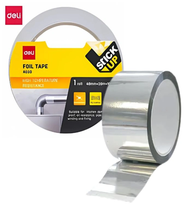 Ruban adhésif en aluminium ultra-résistant, idéal pour l'étanchéité, l’isolation et la réparation des surfaces métalliques et tuyaux