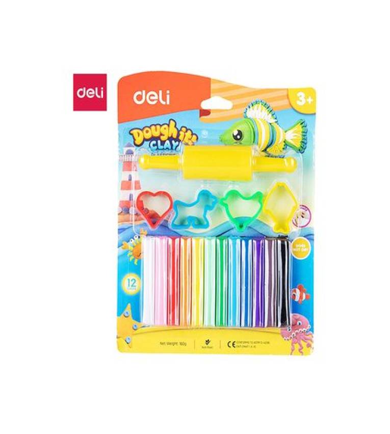 Pate a modeler de 12 couleurs et 5 accessoires idéale pour les jeunes artistes,