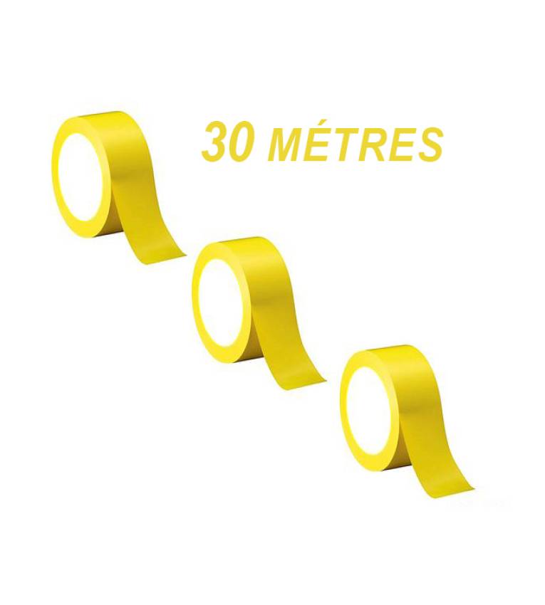 Lot 3 Scotchs Emballages Rouleau adhésifs Silencieux 50 mètres x 48mm - Couleur Jaune
