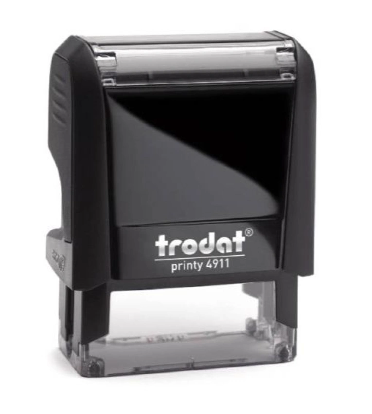 Tampon auto-encreur Trodat Printy 4911 au format 38×14 mm, idéal pour un usage professionnel quotidien.